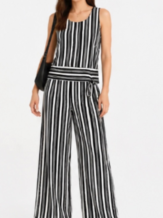 Jason Wu Pants - Jason Wu | Black and White Striped Two Piece Set | Size XS